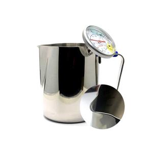 제니스코 우유 스팀피쳐 온도계형 라운드 350ml W350T 밀크저그