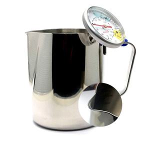 제니스코 우유 스팀피쳐 온도계형 라운드 1000ml W1000T 밀크저그