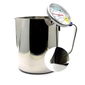 제니스코 우유 스팀피쳐 온도계형 샤프 1000ml S1000T 밀크저그