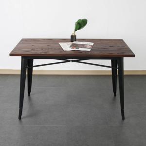 인더스트리얼 우드 테이블 직사각 1200 카페 빈티지 테이블