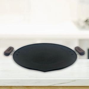 홈앤아이 우드핸들 인덕션 그리들 불판 35CM (블랙)