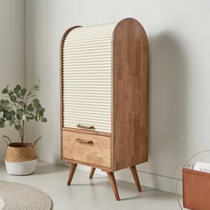 드넬라 원목 슬라이딩 템바보드 사이드 수납장