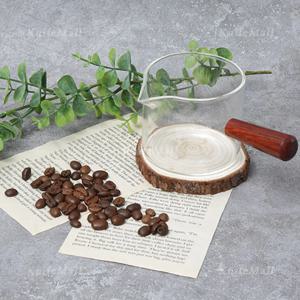 모던 우드 핸들 계량컵 200ml 핸들비커 에스프레소