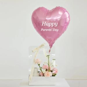 하트풍선 캐리어 카네이션센터피스 세트