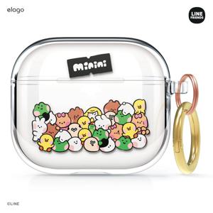 라인프렌즈 미니니 에어팟 3 프로 클리어 행 케이스 (미니니 프렌즈)