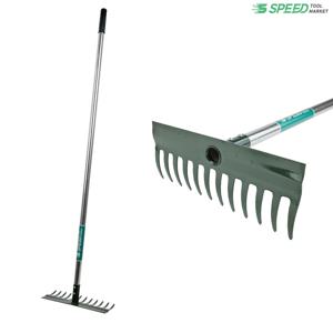 레기+스텐자루 농기구 밭갈기 흙 돌 자갈 고르기 잡초 갱이 괭이