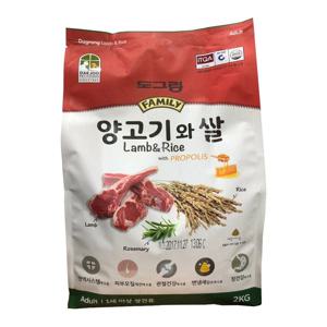 강아지 애견 고급 사료 도그랑 양고기 쌀 어덜트 2KG