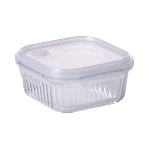 네오플램 웨이브락 내열유리 밀폐용기 V(스팀홀) 정사각 800ml (7478)