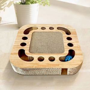 피카부 고양이 스크래쳐 장난감 골판지 스트레스 해소 놀이 호기심자극 브라운 스퀘어형