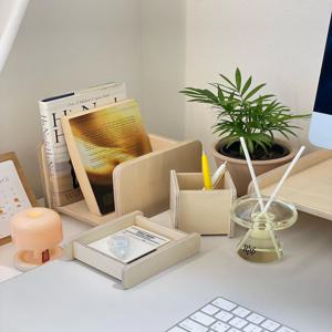 우드 미니 탁상용책꽂이