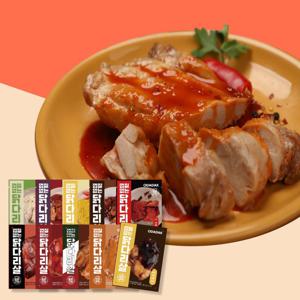 오다닭 껍질없는 닭다리살 구이 양념치킨맛 130g 세트구성
