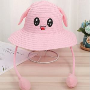 토끼 모자 여름 밀짚 여자 아이 놀이동산 귀여운 모자
