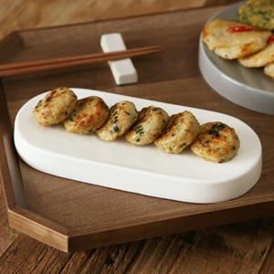 마일드 플레이팅 타원 굽접시 디저트 다과 반찬 백일상 돌상 떡 플레이트