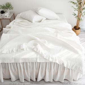 60수 고밀도 미스티 여름누비이불 스프레드 차렵이불 여름이불세트 화이트 (싱글,퀸)
