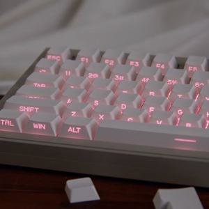 퓨어 화이트 LED 투과 반투명 측각 키캡 CHERRY PBT 기계식 키보드 한무무키캡
