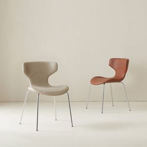 필리 PU가죽 크롬 인테리어 카페 식탁 의자 1+1 2colors