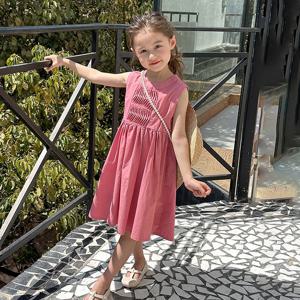 물결 플리츠 민소매 원피스 R11499