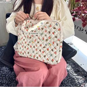 플루어 패딩 곰돌이 노트북 맥북 엘지그램 파우치 대학생 가방 15.6 16인치