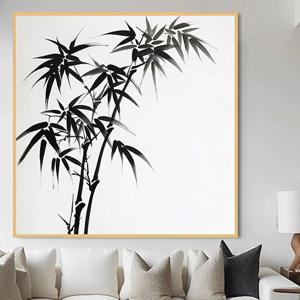 우아한 대나무그림 알루미늄액자 수묵화 성실 승진 사무실 서재 원룸 풍수 인테리어 액자
