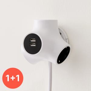1+1 테트라포드 디자인 멀티탭 2구 USB