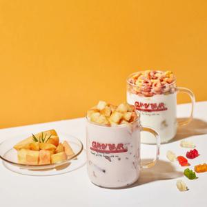 구미베어 손잡이 유리컵 내열유리 머그 430ml