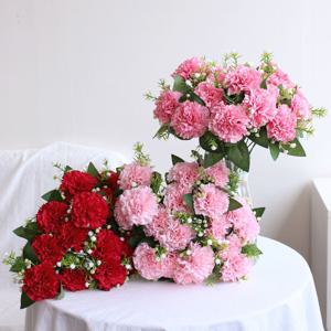 카네이션 안개꽃믹스 조화 부쉬 어버이날 감사의달 꽃바구니 꽃다발 브러치 코사지