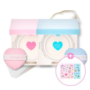 1+1 사르르 밤팩트 2개+스티커 촉촉산뜻 유아 초등 초보습 크림밤 쿠션팩트