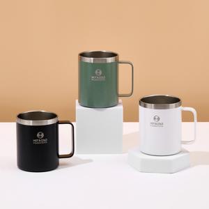 스텐 강력 보온보냉 이중진공 손잡이 머그컵 400ml 3color