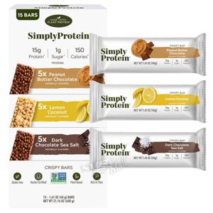 [해외]심플리 프로틴 바 버라이어티팩 40gX15개 SIMPLY PROTEIN CRISPY