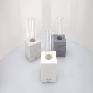 실험관 화병 꽃 야생화 꽃병 인테리어 집들이선물 콘크리트 소품