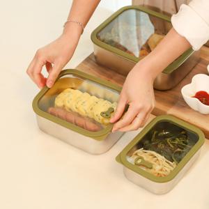 전자레인지 사용가능한 스텐용기 1800ml