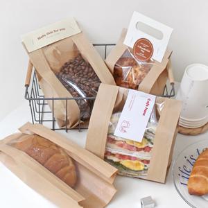 크라프트 창봉투 M 100매 샌드위치 베이킹 포장지