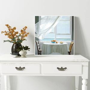 260카랜-창가풍경1/캔버스천메탈프레임액자 아크릴액자 매트메탈액자 바람에날리는커텐