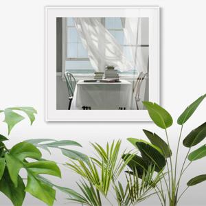 262카랜 -바닷가독서/캔버스천메탈프레임액자 아크릴액자 매트메탈액자 바람에날리는커텐