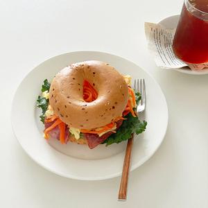 심플라인 도자기 화이트 홈카페 플레이트 디저트 접시 20.5cm