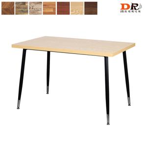 이플S 블랙 1200 MDF 테이블 (7가지 상판) / 업소용 스텐 실버 가게 업소 식탁