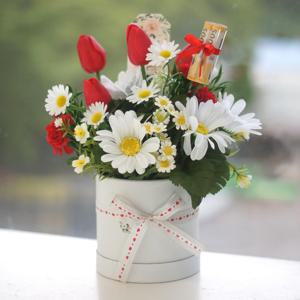 카네이션 꽃 바구니 조화 화분1 풀세트 선물 포장 어버이날 용돈 머니캡 엽서카드