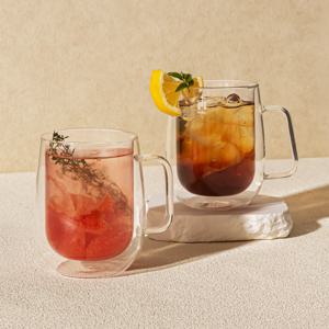1+1 몬즈 더블월 내열유리 이중컵 피에노 500ml (총2P)