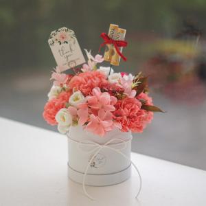 카네이션 꽃 바구니 조화 화분4 풀세트 선물 포장 어버이날 용돈 머니캡 엽서카드