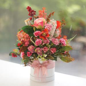 카네이션 꽃 바구니 조화 화분5 풀세트 선물 포장 어버이날 용돈 머니캡 엽서카드