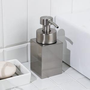 실버 스텐 사각 거품용기 리필용기 사각 손세정제 핸드워시 공병 디스펜서 200ml