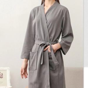 편안한 여름 와플 샤워가운 호텔수영장 고급 가운 욕조가운 커플 샤워 로브 파자마 목욕가운