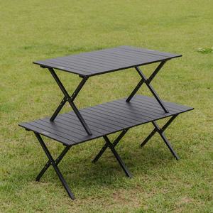 높이조절 탄소강 캠핑테이블 접이식 롤테이블