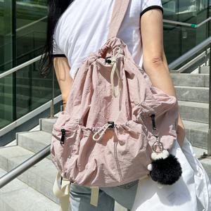 나일론백팩 스트링 대학생백팩 가벼운백팩 여성여행용 경량