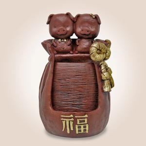 인테리어 실내분수 복돼지 미니 가정용 분수대