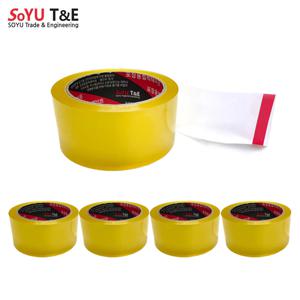 OPP 박스테이프 48mm x 50M 투명 황색 5개입