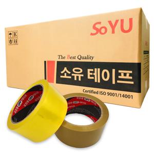 OPP 박스테이프 48mm x 50M 투명 황색 25개입