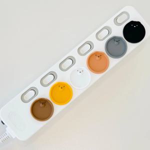 곰돌이 콘센트 안전커버 실리콘 마개 보호 커버