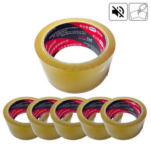 무소음 박스테이프 48mm x 40M 핸디컷 투명 6개입