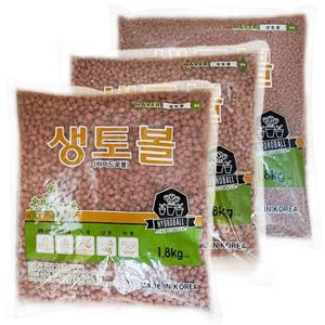 하이드로볼 대립 1.8kg .생토볼 황토볼 화분 분갈이흙 수경 식물 재배 배수층
